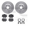 4512-31265 Geospec Brake Rotors w/5000 Advanced Brake Pads Kit & Hardware, Fits Select Multiple Makes/Models, Position: Rear