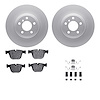 4512-31276 Geospec Brake Rotors w/5000 Advanced Brake Pads Kit & Hardware, 2007-2019 BMW, Position: Rear - image 1