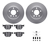 4512-31279 Geospec Brake Rotors w/5000 Advanced Brake Pads Kit & Hardware, 2008-2019 BMW, Position: Rear - image 1