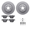 4512-31285 Geospec Brake Rotors w/5000 Advanced Brake Pads Kit & Hardware, 2010-2014 BMW, Position: Rear - image 1