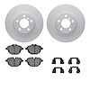 4512-31288 Geospec Brake Rotors w/5000 Advanced Brake Pads Kit & Hardware, 2011-2018 BMW, Position: Rear - image 1