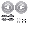 4512-32032 Geospec Brake Rotors w/5000 Advanced Brake Pads Kit & Hardware, 2007-2015 Mini, Position: Front - image 1