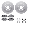 4512-32050 Geospec Brake Rotors w/5000 Advanced Brake Pads Kit & Hardware, Fits Select Mini, Position: Front - image 1