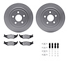 4512-39036 Geospec Brake Rotors w/5000 Advanced Brake Pads Kit & Hardware, 1995-2007 Mopar, Position: Rear - image 1