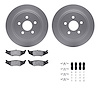 4512-39039 Geospec Brake Rotors w/5000 Advanced Brake Pads Kit & Hardware, 2003-2010 Mopar, Position: Rear - image 1