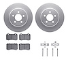 4512-39050 Geospec Brake Rotors w/5000 Advanced Brake Pads Kit & Hardware, Fits Select Mopar, Position: Rear - image 1