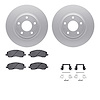 4512-39056 Geospec Brake Rotors w/5000 Advanced Brake Pads Kit & Hardware, Fits Select Multiple Makes/Models, Position: Front