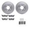 4512-39066 Geospec Brake Rotors w/5000 Advanced Brake Pads Kit & Hardware, 2004-2008 Mopar, Position: Rear - image 1