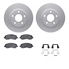 4512-40087 Geospec Brake Rotors w/5000 Advanced Brake Pads Kit & Hardware, 2007-2017 Multiple Makes/Models, Position: Front - image 1