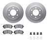4512-40103 Geospec Brake Rotors w/5000 Advanced Brake Pads Kit & Hardware, Fits Select Multiple Makes/Models, Position: Front