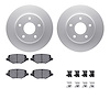 4512-40147 Geospec Brake Rotors w/5000 Advanced Brake Pads Kit & Hardware, 2012-2016 Mopar, Position: Rear - image 1