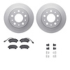 4512-40158 Geospec Brake Rotors w/5000 Advanced Brake Pads Kit & Hardware, 2014-2021 Mopar, Position: Rear - image 1