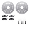 4512-42043 Geospec Brake Rotors w/5000 Advanced Brake Pads Kit & Hardware, 2005-2010 Mopar, Position: Rear - image 1