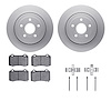 4512-42046 Geospec Brake Rotors w/5000 Advanced Brake Pads Kit & Hardware, 2006-2010 Mopar, Position: Rear - image 1