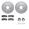 4512-45043 Geospec Brake Rotors w/5000 Advanced Brake Pads Kit & Hardware, 1998-2003 GM, Position: Rear - image 1