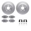 4512-45062 Geospec Brake Rotors w/5000 Advanced Brake Pads Kit & Hardware, Fits Select GM, Position: Rear - image 1