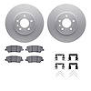 4512-46035 Geospec Brake Rotors w/5000 Advanced Brake Pads Kit & Hardware, 2013-2019 GM, Position: Rear - image 1