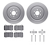4512-46073 Geospec Brake Rotors w/5000 Advanced Brake Pads Kit & Hardware, 2004-2011 GM, Position: Rear - image 1