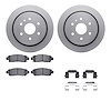 4512-46108 Geospec Brake Rotors w/5000 Advanced Brake Pads Kit & Hardware, 2013-2019 GM, Position: Rear - image 1