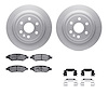 4512-46145 Geospec Brake Rotors w/5000 Advanced Brake Pads Kit & Hardware, 2010-2016 GM, Position: Rear - image 1