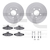 4512-47067 Geospec Brake Rotors w/5000 Advanced Brake Pads Kit & Hardware, 1993-1997 GM, Position: Rear - image 1