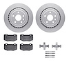 4512-47117 Geospec Brake Rotors w/5000 Advanced Brake Pads Kit & Hardware, Fits Select GM, Position: Rear - image 1