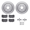 4512-47118 Geospec Brake Rotors w/5000 Advanced Brake Pads Kit & Hardware, Fits Select GM, Position: Rear - image 1