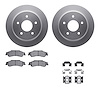4512-48105 Geospec Brake Rotors w/5000 Advanced Brake Pads Kit & Hardware, 1997-2005 GM, Position: Rear - image 1