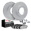 4512-48151 Geospec Brake Rotors w/5000 Advanced Brake Pads Kit & Hardware, Fits Select GM, Position: Front