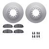 4512-48152 Geospec Brake Rotors w/5000 Advanced Brake Pads Kit & Hardware, 1999-2015 GM, Position: Front