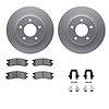 4512-52022 Geospec Brake Rotors w/5000 Advanced Brake Pads Kit & Hardware, 1992-1998 GM, Position: Rear - image 1