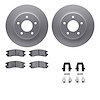 4512-52023 Geospec Brake Rotors w/5000 Advanced Brake Pads Kit & Hardware, 1997-2005 GM, Position: Rear - image 1