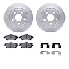 4512-52031 Geospec Brake Rotors w/5000 Advanced Brake Pads Kit & Hardware, 2008-2009 GM, Position: Rear - image 1