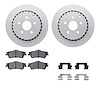 4512-52033 Geospec Brake Rotors w/5000 Advanced Brake Pads Kit & Hardware, 2008-2017 GM, Position: Rear - image 1