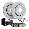 4512-54167 Geospec Brake Rotors w/5000 Advanced Brake Pads Kit & Hardware, 2010-2014 Ford/Lincoln/Mercury/Mazda, Position: Front - image 1