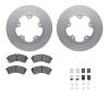 4512-54233 Geospec Brake Rotors w/5000 Advanced Brake Pads Kit & Hardware, 2020-2020 Ford/Lincoln/Mercury/Mazda, Position: Rear - image 1