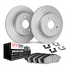 4512-54235 Geospec Brake Rotors w/5000 Advanced Brake Pads Kit & Hardware, Fits Select Ford/Lincoln/Mercury/Mazda, Position: Rea
