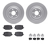 4512-54239 Geospec Brake Rotors w/5000 Advanced Brake Pads Kit & Hardware, Fits Select Ford/Lincoln/Mercury/Mazda, Position: Rea