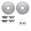 4512-55011 Geospec Brake Rotors w/5000 Advanced Brake Pads Kit & Hardware, Fits Select Ford/Lincoln/Mercury/Mazda, Position: Rea