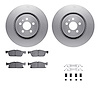 4512-55012 Geospec Brake Rotors w/5000 Advanced Brake Pads Kit & Hardware, 2015-2020 Ford/Lincoln/Mercury/Mazda, Position: Front - image 1