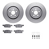 4512-55013 Geospec Brake Rotors w/5000 Advanced Brake Pads Kit & Hardware, 2017-2020 Ford/Lincoln/Mercury/Mazda, Position: Front - image 1