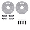 4512-56010 Geospec Brake Rotors w/5000 Advanced Brake Pads Kit & Hardware, 1996-2002 Ford/Lincoln/Mercury/Mazda, Position: Rear - image 1