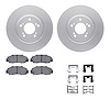 4512-58025 Geospec Brake Rotors w/5000 Advanced Brake Pads Kit & Hardware, 1997-2005 Acura/Honda, Position: Front - image 1