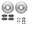 4512-58037 Geospec Brake Rotors w/5000 Advanced Brake Pads Kit & Hardware, 2005-2012 Acura/Honda, Position: Rear - image 1