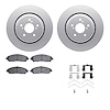4512-58042 Geospec Brake Rotors w/5000 Advanced Brake Pads Kit & Hardware, 2014-2016 Acura/Honda, Position: Front - image 1