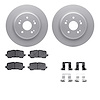 4512-58046 Geospec Brake Rotors w/5000 Advanced Brake Pads Kit & Hardware, 2015-2020 Acura/Honda, Position: Rear - image 1