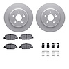 4512-58047 Geospec Brake Rotors w/5000 Advanced Brake Pads Kit & Hardware, Fits Select Acura/Honda, Position: Rear - image 1