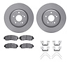 4512-58051 Geospec Brake Rotors w/5000 Advanced Brake Pads Kit & Hardware, Fits Select Acura/Honda, Position: Front - image 1