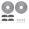 4512-59095 Geospec Brake Rotors w/5000 Advanced Brake Pads Kit & Hardware, 1988-1989 Acura/Honda, Position: Front - image 1