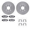 4512-59098 Geospec Brake Rotors w/5000 Advanced Brake Pads Kit & Hardware, 1988-1991 Acura/Honda, Position: Front - image 1